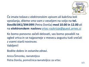 VPIS OTROK V VRTEC za šolsko leto 2020-21 3